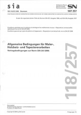 Norm SIA 118/257 Allgemeine Bedingungen für Maler- und Tapeziererarbeiten, Art. 6011, per Stück