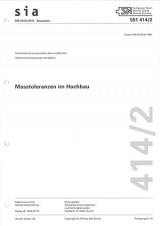 Norm SIA 414/2 Masstoleranzen im Hochbau, Art. 6022, per Stück