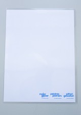 Sichthüllen transparent mit maler-gipser Logo in drei Sprachen